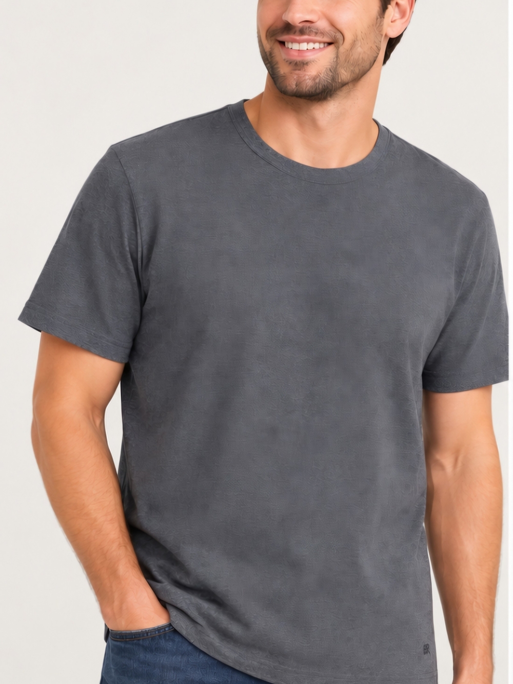 Banana Republic Men's Crew Neck T‑Shirt in Charcoal